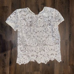 White lace top